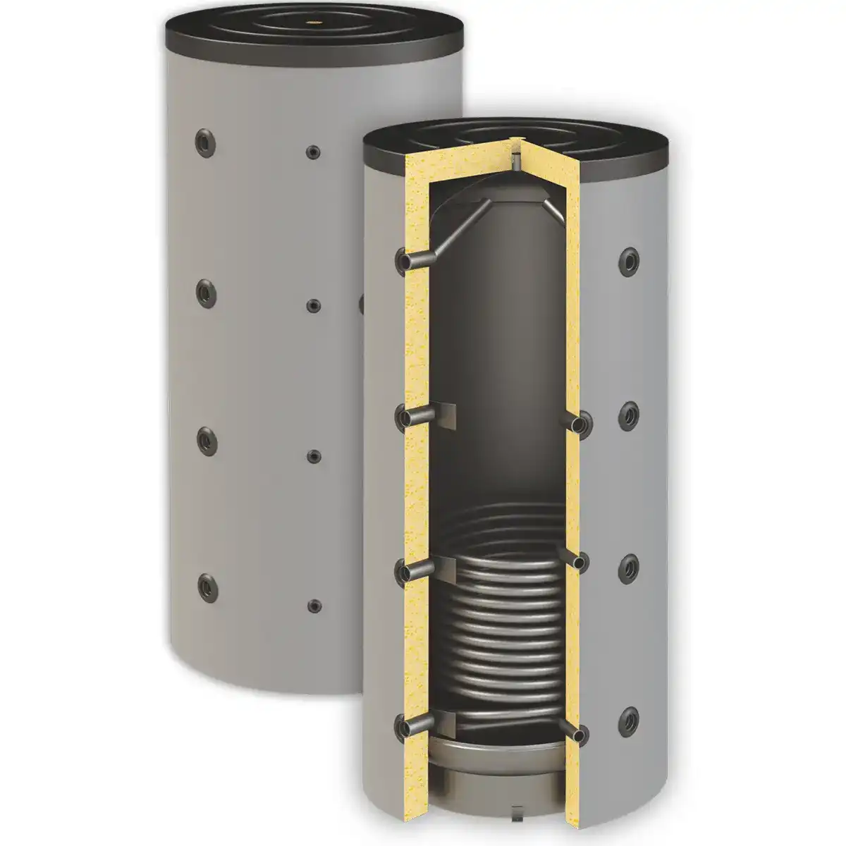 Буферен съд PBM R с една серпентина 300 литра