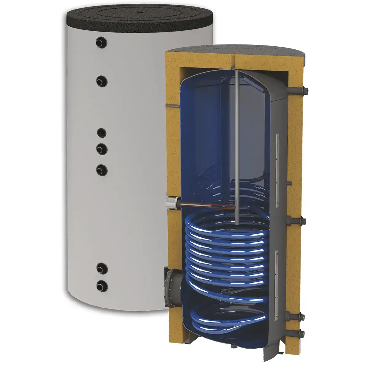 Емайлиран Болйер с една серпентина SN-EXT 120 литра вертикален