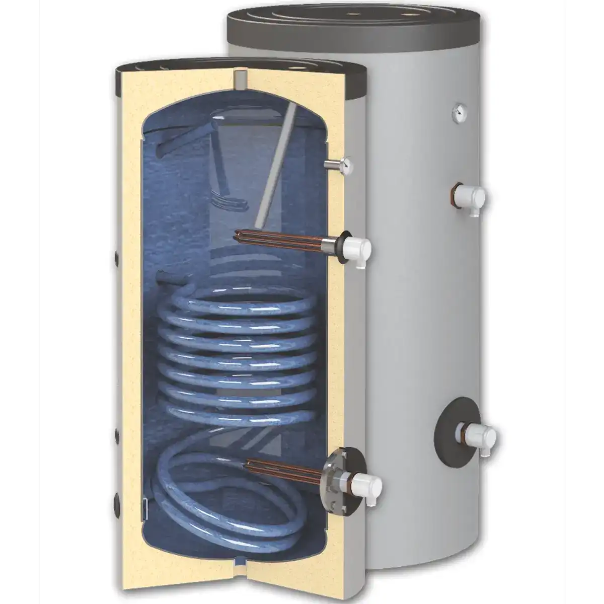 Емайлиран Болйер с една серпентина SN 150 литра вертикален