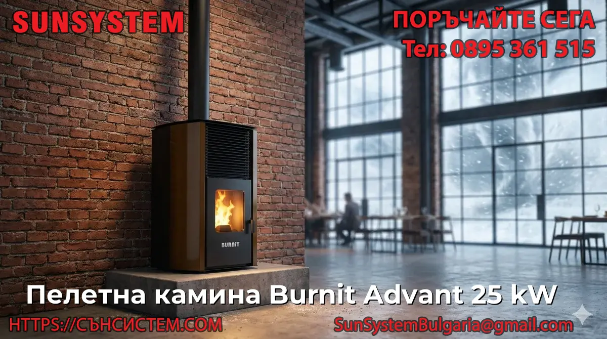 Пелетна камина Burnit Advant 25 kW