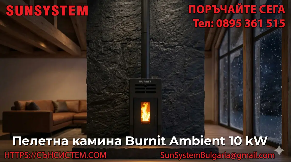 Пелетна камина Burnit Ambient 10 kW