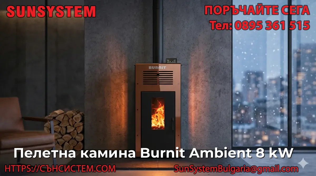Пелетна камина Burnit Ambient 8 kW