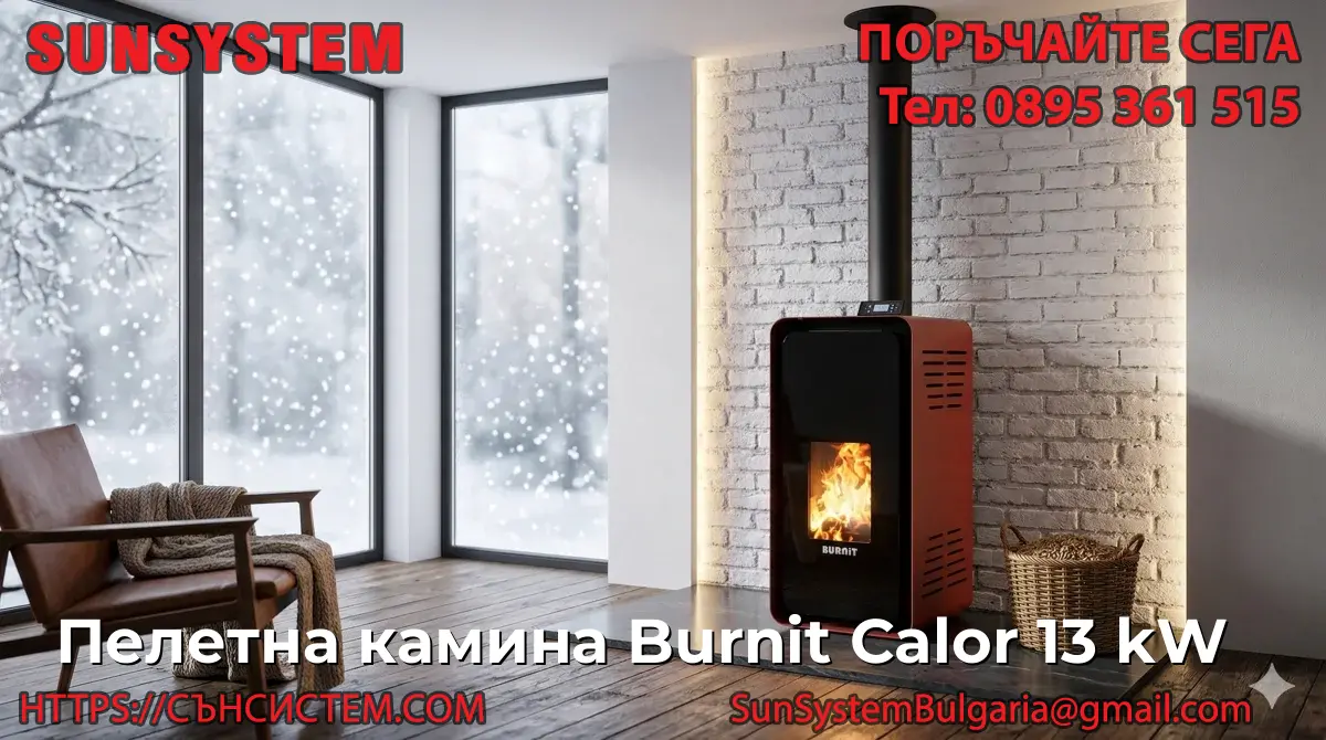 Пелетна камина Burnit Calor 13 kW