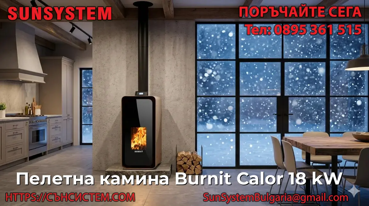 Пелетна камина Burnit Calor 18 kW