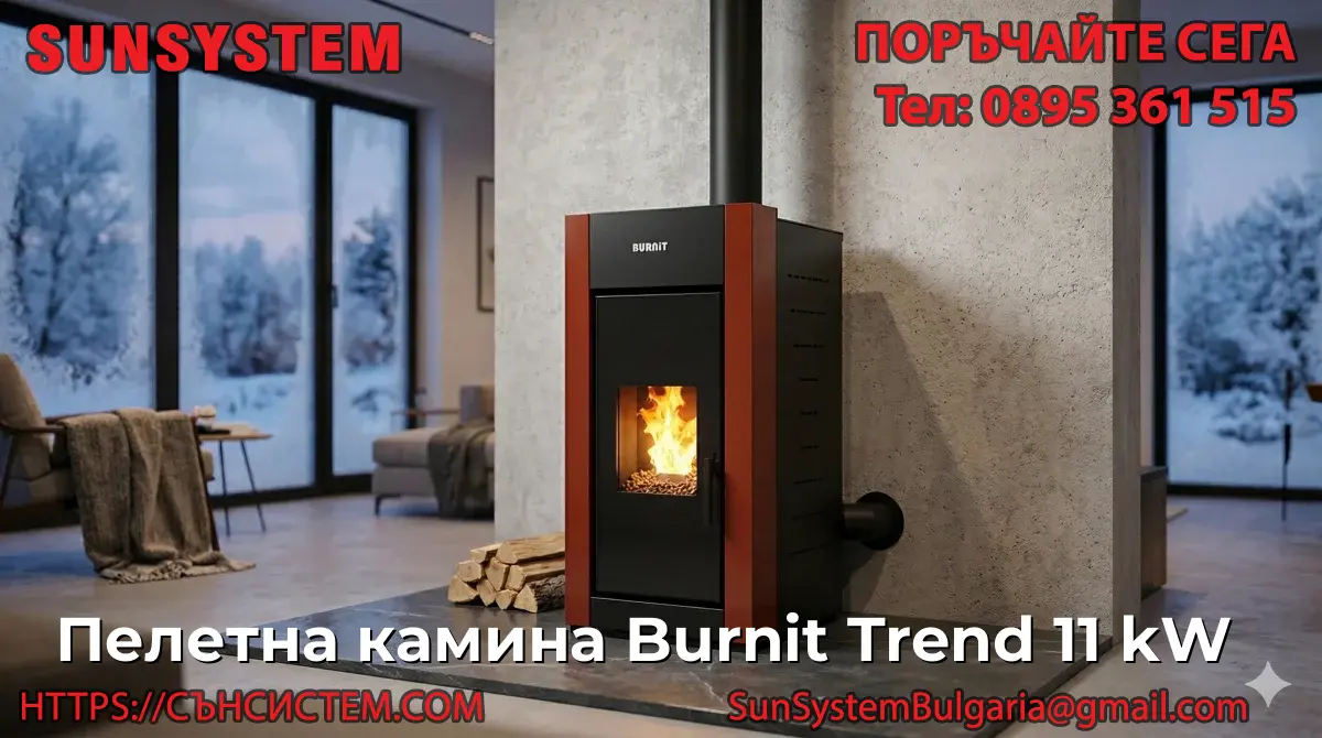 Пелетна камина Burnit Trend 11 kW
