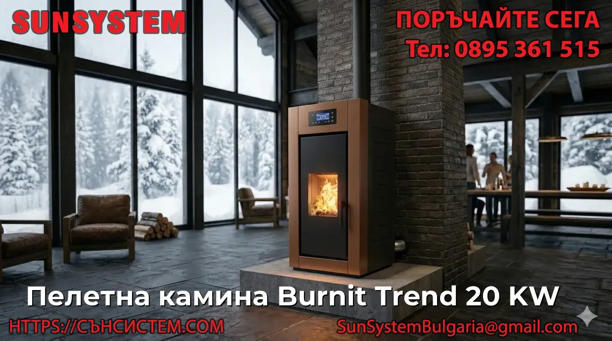 Пелетна камина Burnit Trend 20 KW